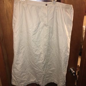 Khaki plus size skirt